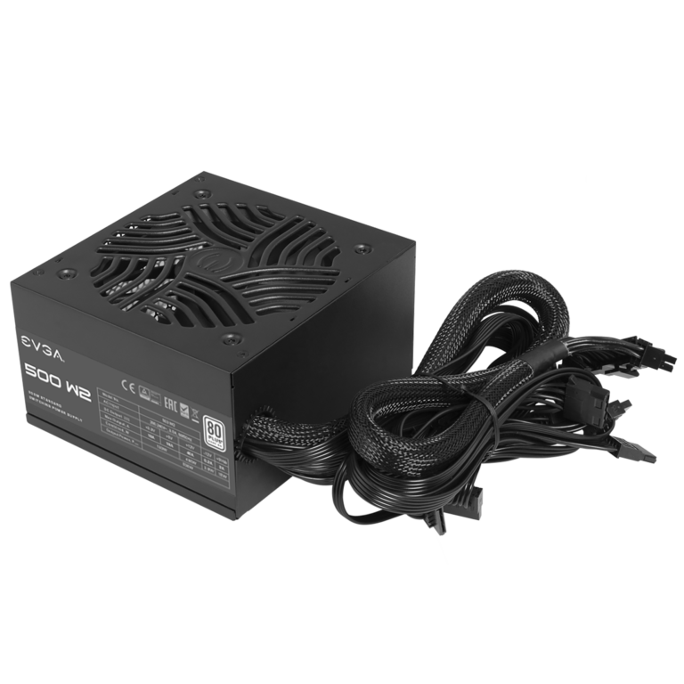 PSU 500W 80+ WHITE EVGA W2 thumbnail 2