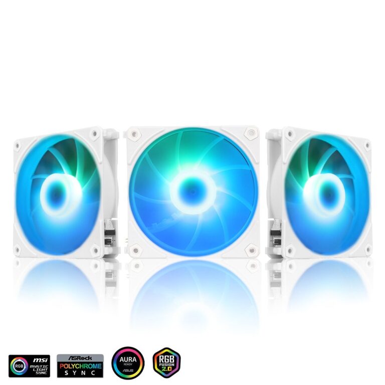 SET NEBULA 3X FAN ARGB UF1203 WHITE thumbnail 3