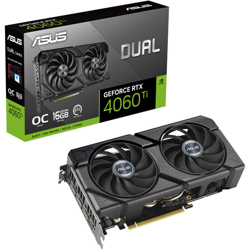 GPU NVIDIA RTX 4060 TI 16GB ASUS DUAL EVO OC