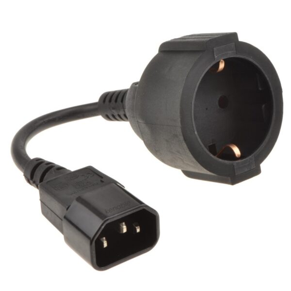 C14 TO EUROPEAN SCHUKO POWER PLUG SOCKET ADAPTER 0.15M UPS