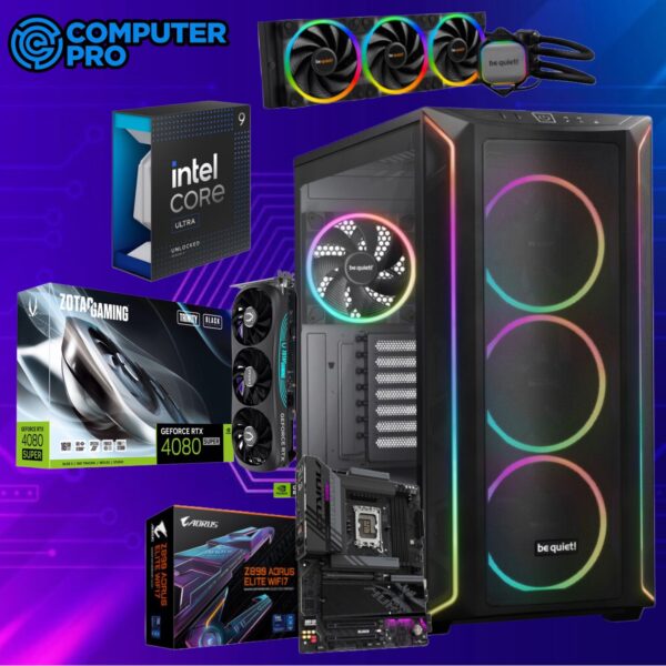 WORKSTATION & GAMING PC BE QUIET! SHADOW BASE CORE ULTRA 9 285K + RTX 4080 SUPER