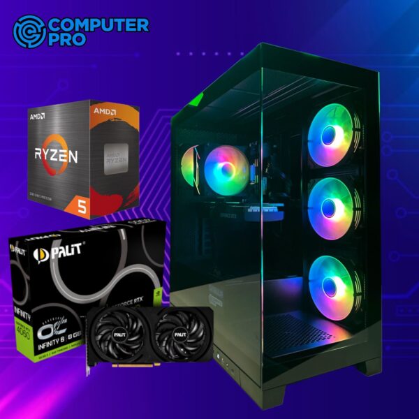 GAMING PC NEBULA VIEW ARGB RYZEN 5 5600X + RTX 4060 8GB