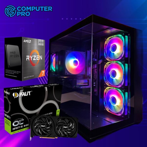 GAMING PC NEBULA PANORAMIC ARGB RYZEN 7 5700X3D+RTX 4060