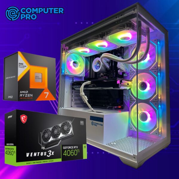 GAMING PC NEBULA ELITE ARGB RYZEN 7 7800X3D + RTX 4060TI 8GB