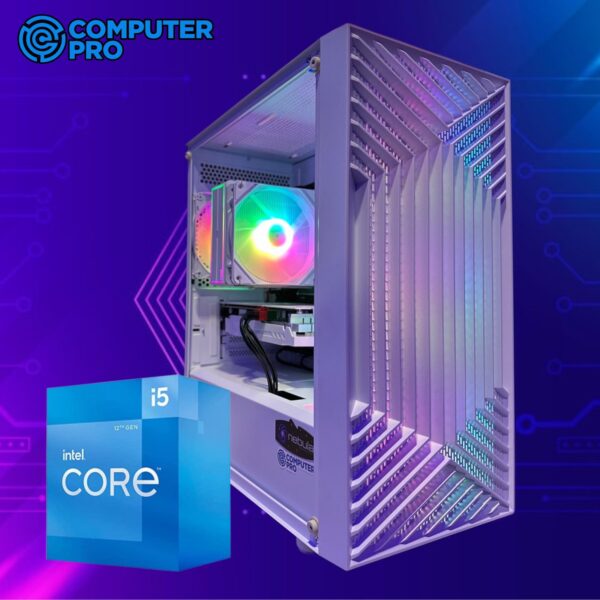 GAMING PC NEBULA MAZE WHITE ARGB CORE I5-12400F+ RTX 3050