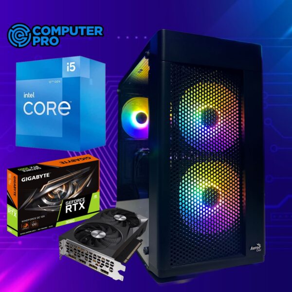 GAMING PC AEROCOOL ARGB CORE I5-12400F+ RTX 3060