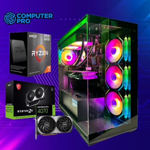 GAMING PC NEBULA ELITE ARGB RYZEN 7 5700X3D+RTX 4070