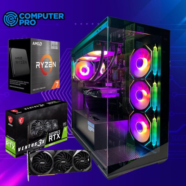 GAMING PC NEBULA ELITE ARGB RYZEN 7 5700X3D+RTX 3080