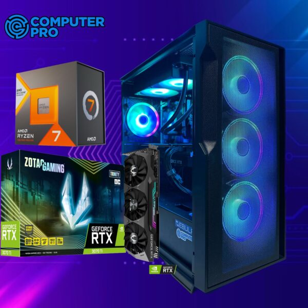 GAMING PC NEBULA FLUX ARGB RYZEN 7 7800X3D + RTX 3070TI