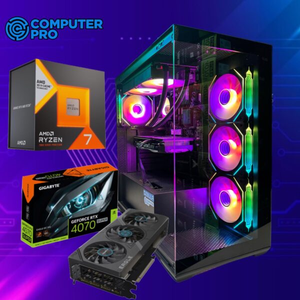 GAMING PC NEBULA ELITE ARGB RYZEN 7 7800X3D + RTX 4070 SUPER