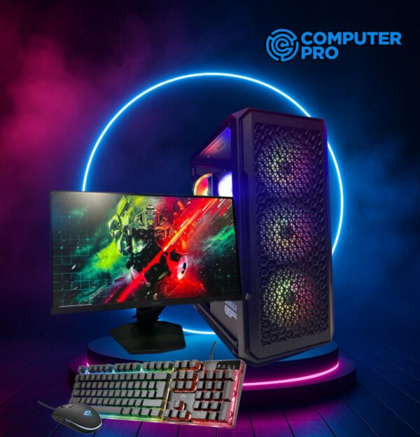 SET GAMING NEBULA SUPERNOVA ARGB + MONITOR MSI G244F E2