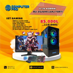 SET GAMING NEBULA CLOUD BLACK ARGB