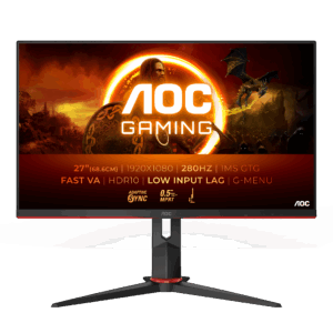 MONITOR AOC GAMING 27G2ZN3/BK FHD 280HZ 0.5MS FLAT LIFT