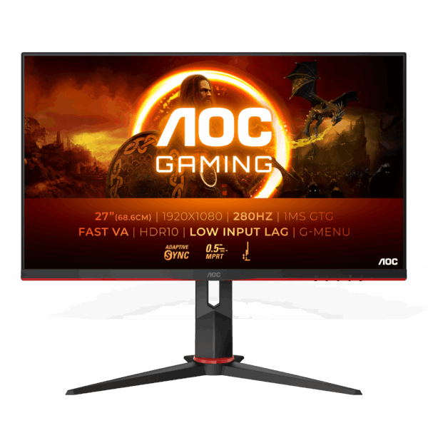 MONITOR AOC GAMING 27G2ZN3/BK FHD 280HZ 0.5MS FLAT LIFT