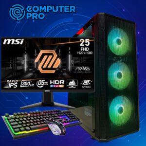 SET GAMING NEBULA RETINA ARGB + MONITOR MSI MAG 255F E20 (200HZ)