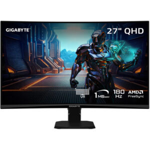 MONITOR GAMING GIGABYTE GS27QCA 27 INCH 2K 180HZ 1MS CURVED