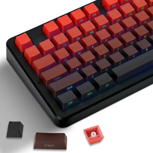 Tastierë Mekanike E-Yooso Z-79 Pro Tri-Mode RGB Mint Mambo Switch Gradient Red-Black thumbnail 2