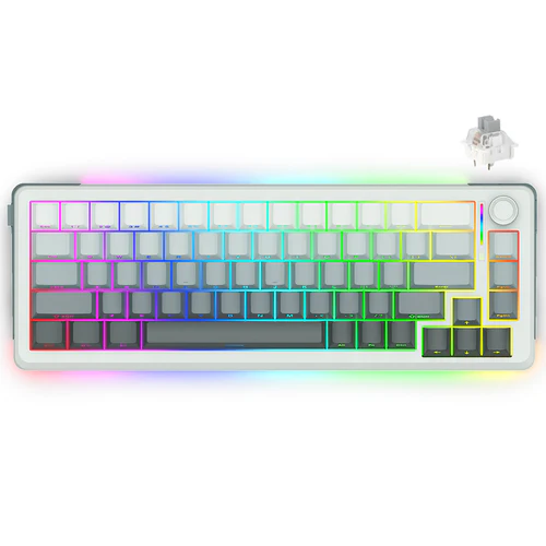 Tastierë Mekanike E-Yooso Z-68 Silverwood Tri-Mode RGB Gradient Gray