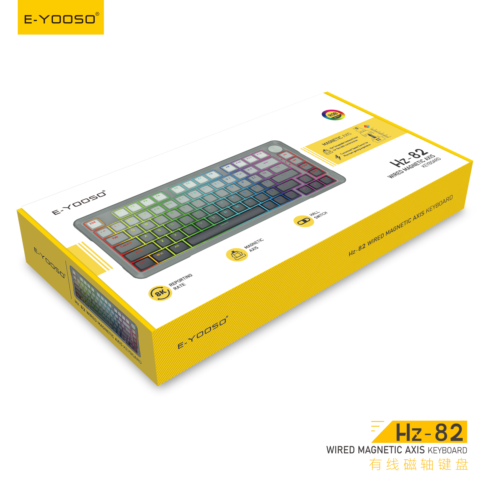Tastiere Magnetike E-YOOSO HZ-82 RGB Gradient Red - Figura 2