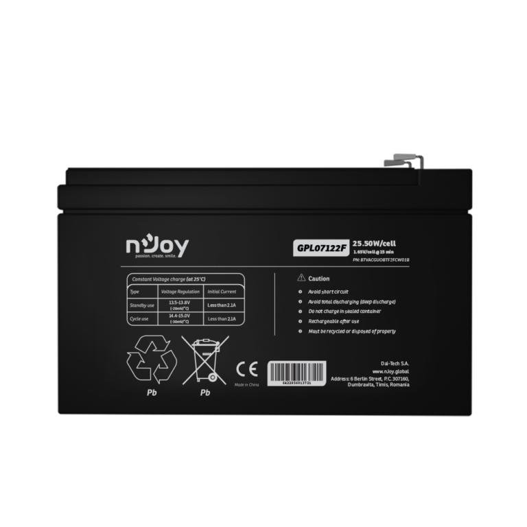 Bateri UPS 12V 7Ah nJoy GPL07122