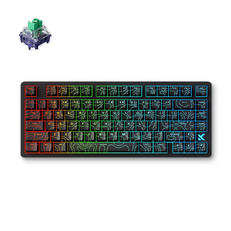 Tastiere Magnetic Gaming MCHOSE JET 75 Black Topographic (HW-JET75-10)