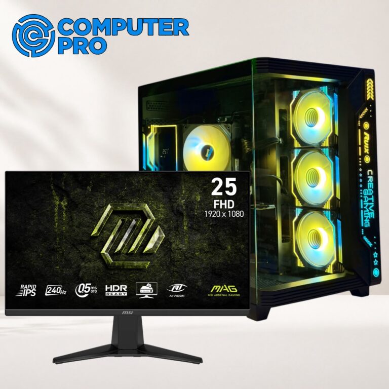 Set Gaming Ryzen 7 5700X RTX 5060 8GB + Monitor MSI 24.5” 240Hz
